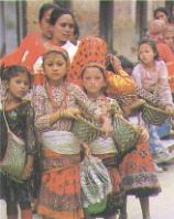 People in a festival